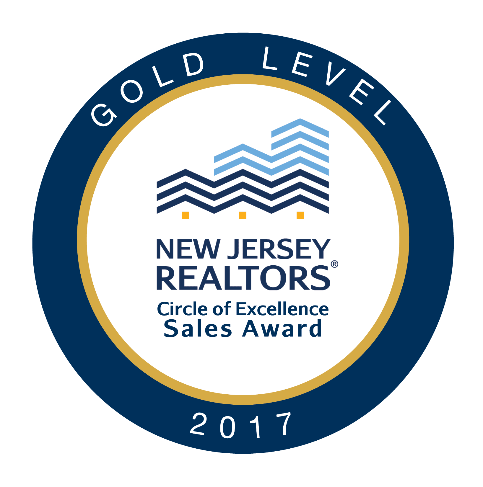 NJ REALTORS Circle of Excellence Gold Level 2017